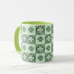 Taza Vintage Green St Patrick patrón retro shamrock