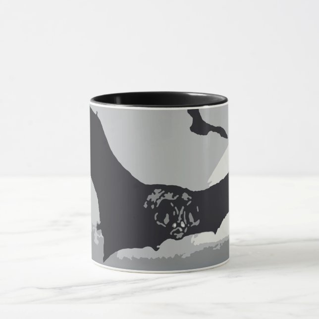 Taza Vintage Halloween Flying Black Bats (Centro)