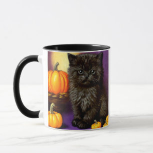 Taza Vintage Halloween Kitten