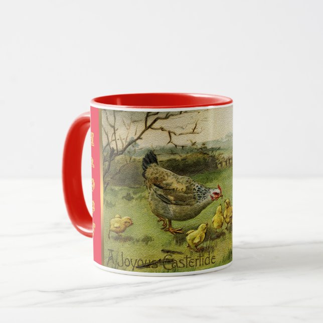 Taza Vintage Hen Easter Holiday (Anverso izquierdo)