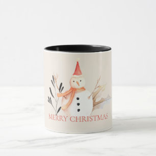 Taza Vintage Holiday Snowman Navidades