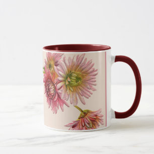 Taza Vintage Ilustracion Floral Mug