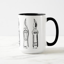 Taza VINTAGE ILUSTRACION Gardening Tools Pruners Mug