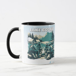 Taza Vintage Lake Bound Camping Campfire Graphic