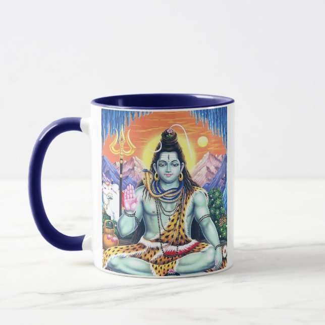 Taza Vintage Lord Shiva - Samadhi Trishula Design (Izquierda)