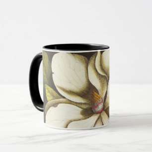 Taza Vintage Magnolia Flores Plantas Con Semillas