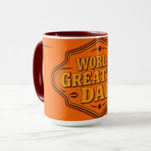 Taza Vintage Naranja El Mejor Papá del Mundo | Per