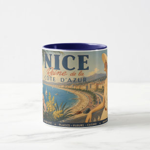 Taza Vintage Niza Reina Costa Azul