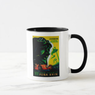 Taza Vintage PosterEurope de Gran Premio Pena Rhin