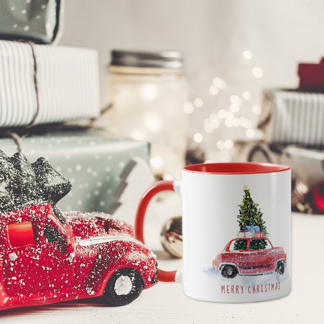Taza Vintage Red Car Navidades Mug (Subido por el creador)