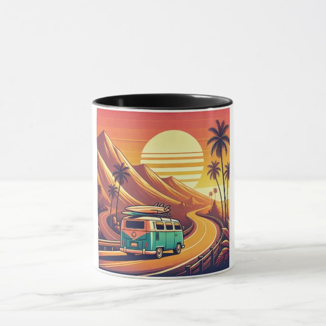 Taza Vintage Road Trip Adventure Van (Centro)
