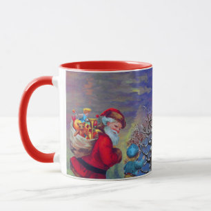 Taza VINTAGE SANTA, Navidades DE ÁRBOLES INFANTILES Y N