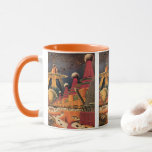 Taza Vintage Science Ficción Futurista City Volador Aut<br><div class="desc">Imagen de ficción de ilustracion de viajes y transporte con historietas clásicas retro de ciencia ficción en un entorno urbano con una ciudad del futuro. Los edificios arquitectónicos tienen forma de conos y los vehículos vuelan en el cielo como pájaros mientras las multitudes se mueven a través de la metrópolis....</div>