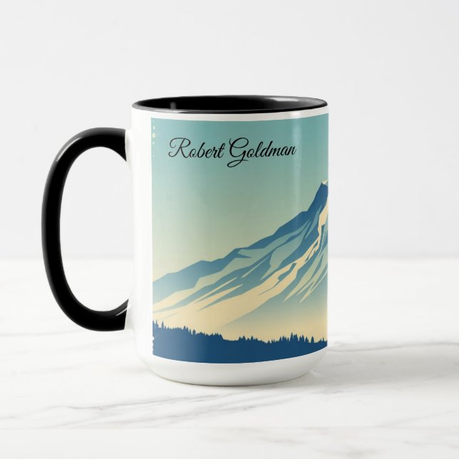 Taza Vintage Ski Club Retro Apres-Ski Personalized (Izquierda)