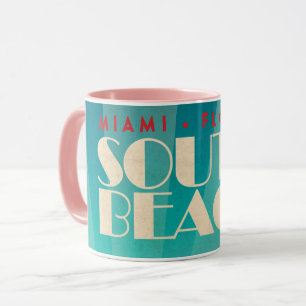 Taza Vintage South Beach Florida