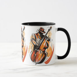 Taza Vintage Stylish Jazz Bass Player