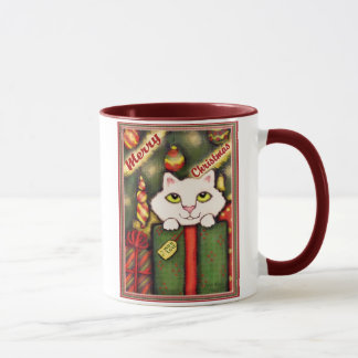 Taza Vintage/taza de café retra del gato del gatito del