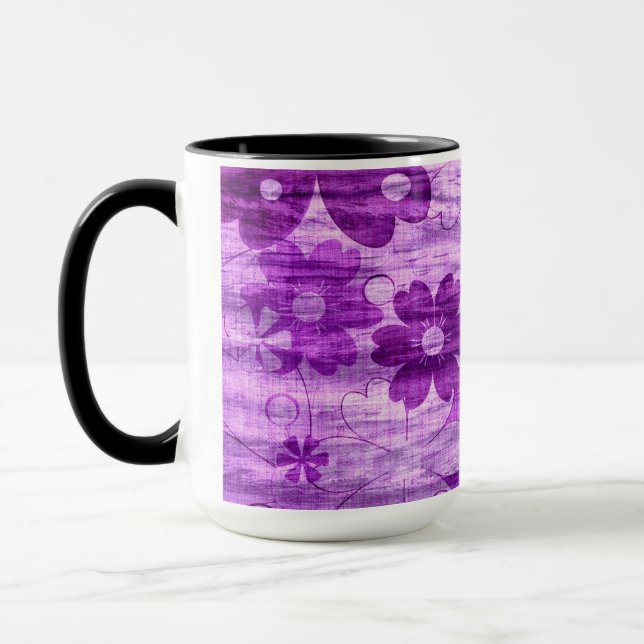 Taza Vintage violeta de moda (Izquierda)