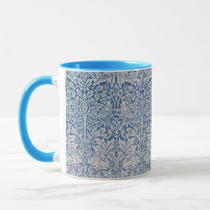 Taza Vintage William Morris Forest Rabbit Bird Foliage