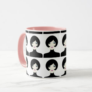 Taza Vintage Woman de Retro 60: Nostálgica
