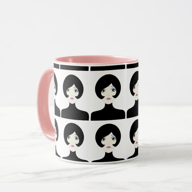 Taza Vintage Woman de Retro 60: Nostálgica (Anverso izquierdo)