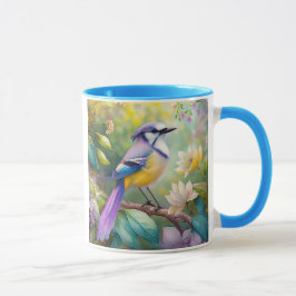 Taza Violet Tufted Jay Fantasy Bird