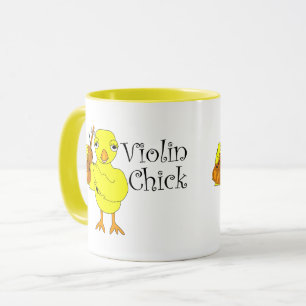 Taza Violin Chick Text