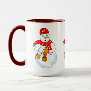 Taza Violin Snowman