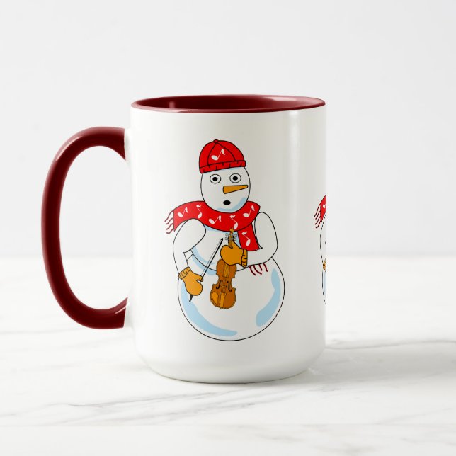 Taza Violin Snowman (Izquierda)