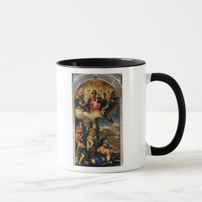 Taza Virgen y niño con los músicos y los santos del (Derecha)