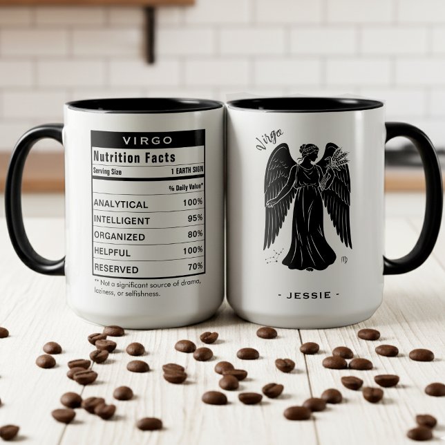 Taza Virgo Zodiac Sign Astrology Nutrition Facts (Virgo Zodiac Sign Astrology Nutrition Facts Mug
)