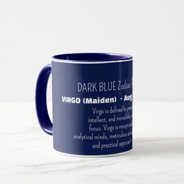 Taza VIRGO Zodiac Sign Personality Traits (Anverso izquierdo)