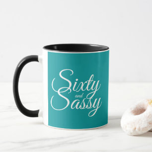 Taza Viridian Green 60 y Sassy 60 cumpleaños
