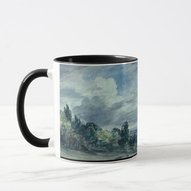 Taza Visión sobre un paisaje amplio, con los árboles en (Izquierda)