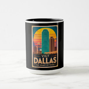 Taza Visita Dallas – Retro Skyline Travel
