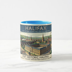 Taza Visita Halifax Histórico - Arte de Carteles de Via