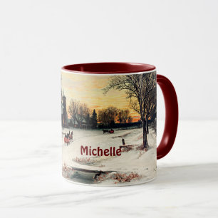 Taza Víspera de navidades, plantilla,
