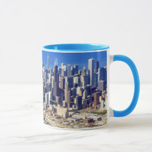 Taza Vista aérea de Chicago céntrica con el lago