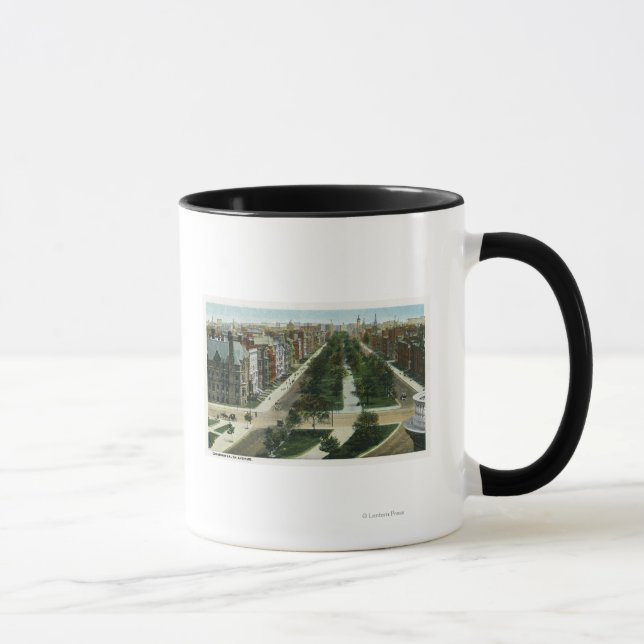 Taza Vista aérea de la Avenida Commonwealth (Derecha)