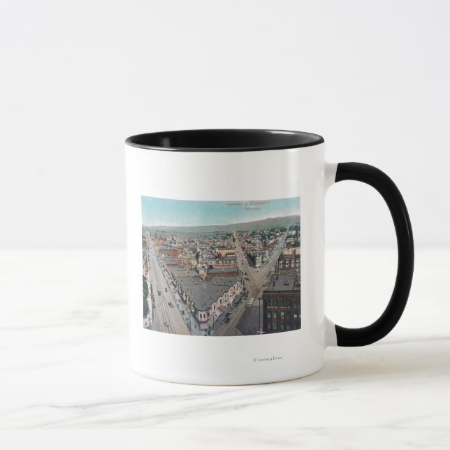 Taza Vista aérea de la ciudad de Oakland, CA (Derecha)