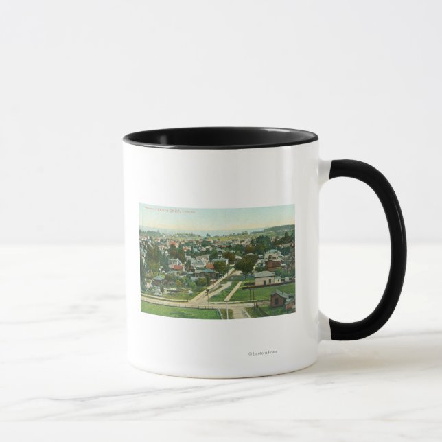 Taza Vista aérea de la ciudad de Santa Cruz, CA (Derecha)