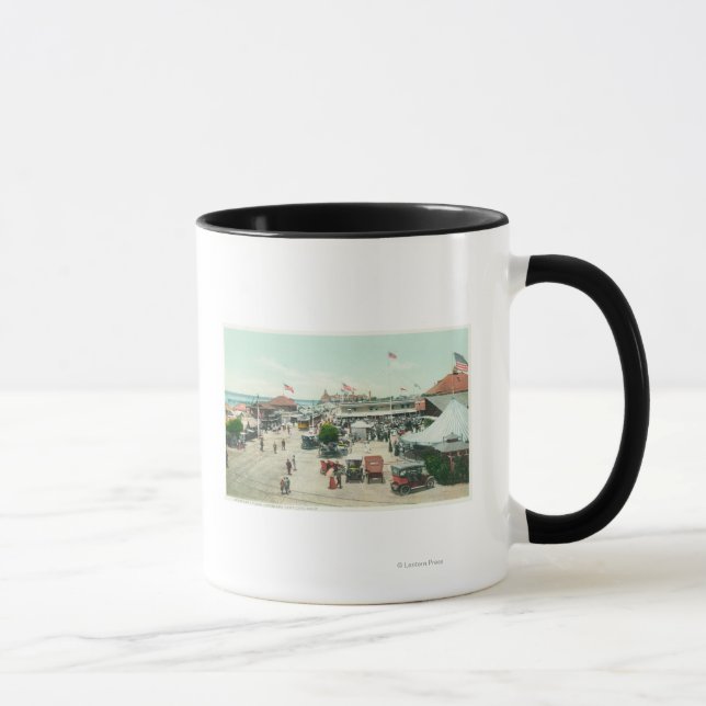 Taza Vista aérea de la ciudad de tiendas de campaña y l (Derecha)