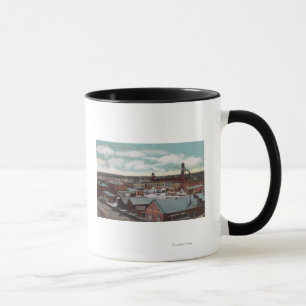 Taza Vista aérea de la ciudad, tren TracksNampa,