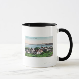 Taza Vista aérea de la ciudad y del lago Ewauna