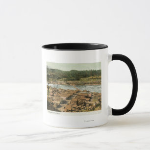 Taza Vista aérea de la ciudad y del río