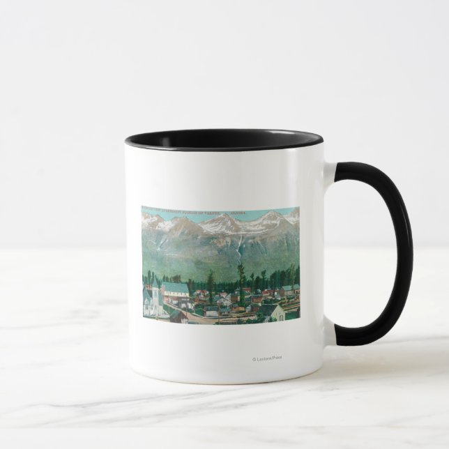 Taza Vista aérea de la zona residencial de la ciudad (Derecha)
