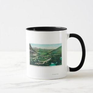 Taza Vista aérea de las aguas termales de SpringsLava,