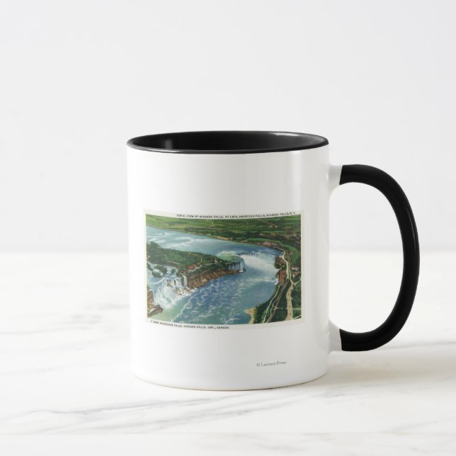 Taza Vista aérea de las cataratas del Niágara entero 2 (Derecha)