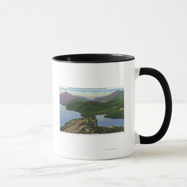 Taza Vista aérea de los lagos Ácido y Espejo (Derecha)