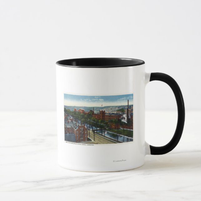 Taza Vista aérea de los molinos y del canal (Derecha)